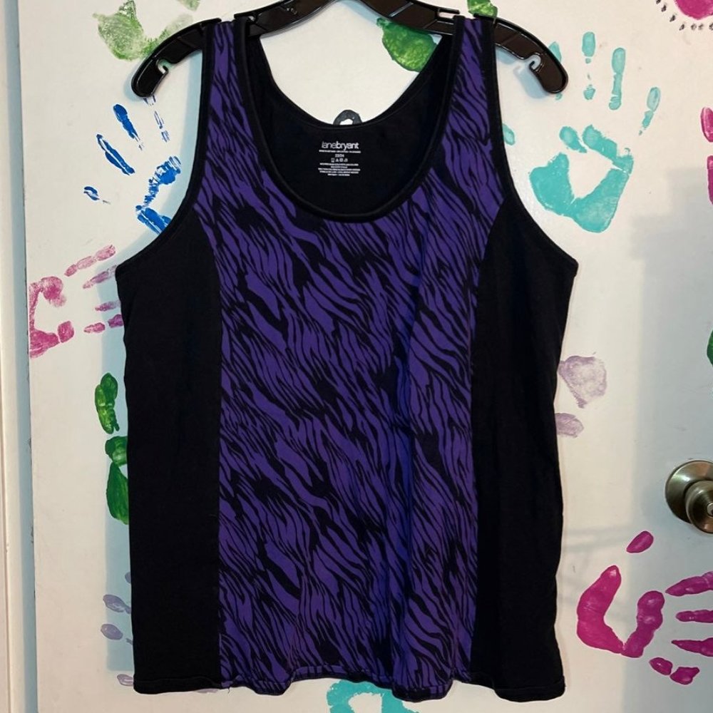 Purple leopard tank top